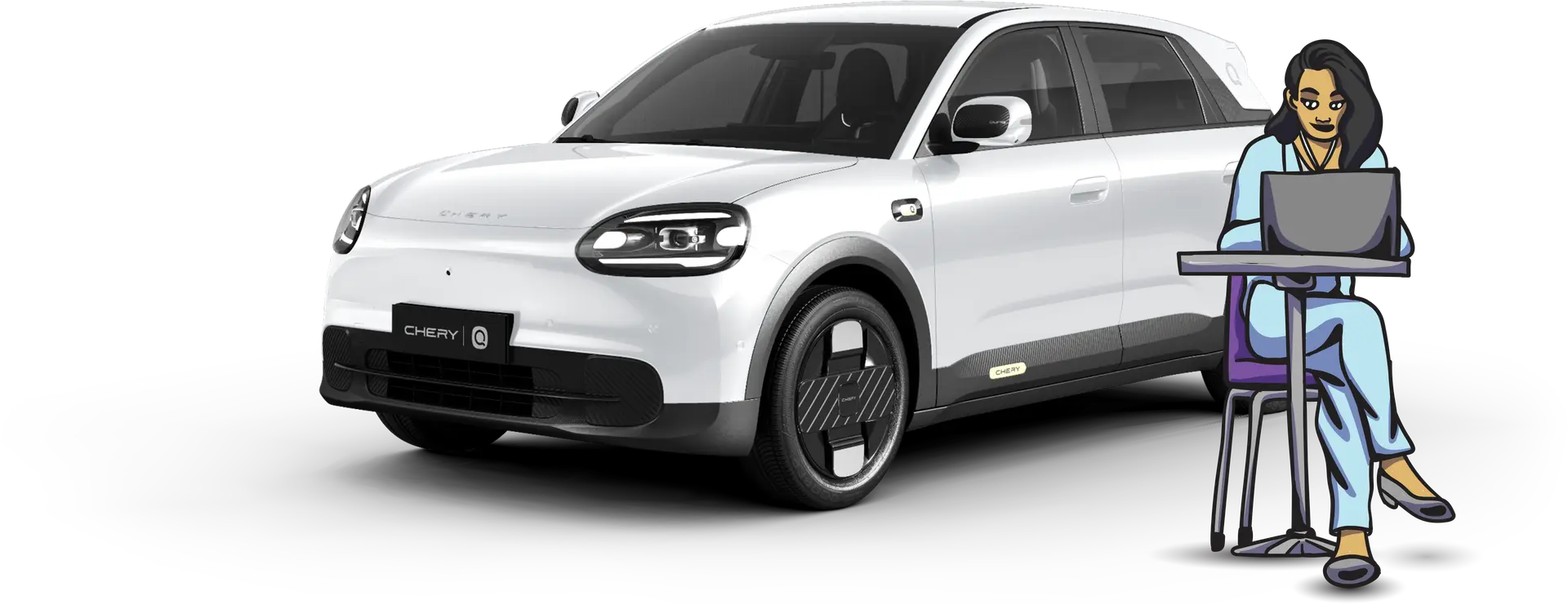 White Chery Q
